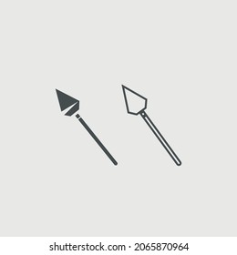 Spear vector icon illustration sign