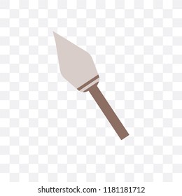 Spear vector icon isolated on transparent background, Spear logo concept