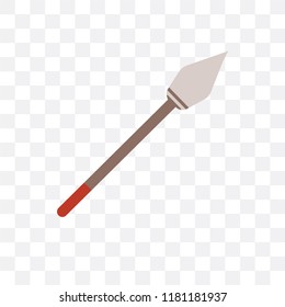 Spear vector icon isolated on transparent background, Spear logo concept
