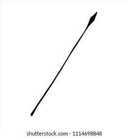 spear vector icon sketch. isolated on white background