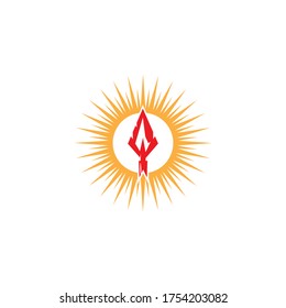Speer-Vektorgrafik-Symbol Vorlage Design