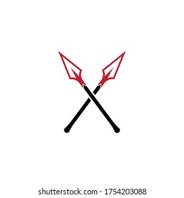 Spear vector illustration icon Template design