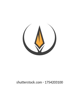 Spear vector illustration icon Template design