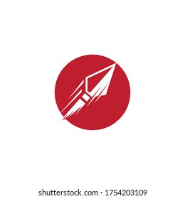 Spear vector illustration icon Template design