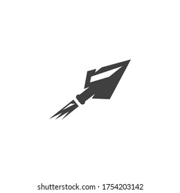 Speer-Vektorgrafik-Symbol Vorlage Design