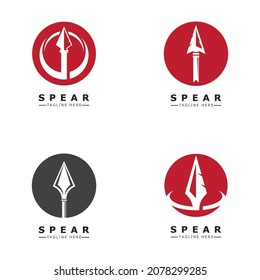 Icono de ilustración de vector Spear Diseño de plantilla