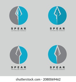 Spear vector illustration icon Template design