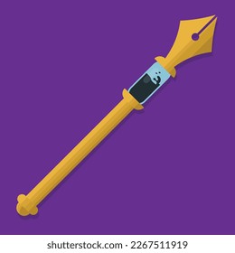 spear vector illustration with a pen-like shape, Great for a logo or icon.