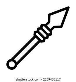 Spear Vector Line Icon Design