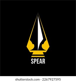Spear Vektorlogo-Design im modernen Stil.