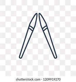Spear vector outline icon isolated on transparent background, high quality linear Spear transparency concept can be used web and mobile