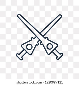 Spear vector outline icon isolated on transparent background, high quality linear Spear transparency concept can be used web and mobile