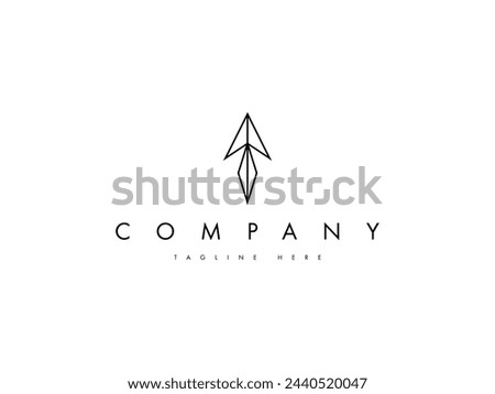 spear weapon arrowhead logo design