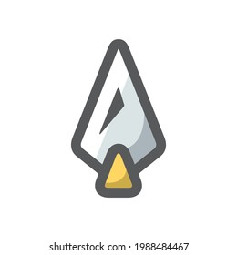 Icono del vector blade de arma de panel Ilustración de dibujos animados