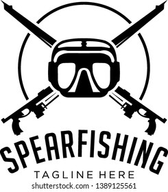 SPEARFISHING component design logo concept