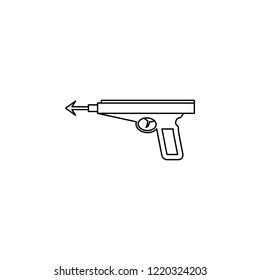 Speargun icon. Element of diving, fishing and hunting for mobile concept and web apps. Thin line icon for website design and development app development. Premium icon on white background