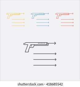 Speargun line icon.