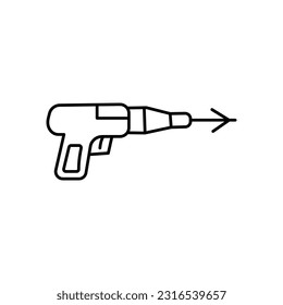 Speargun Outline Vector Icon that can easily edit or modify

