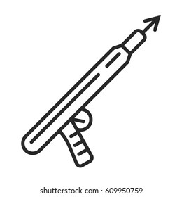 speargun vector icon in simple outline style. This icon are perfect for your websites and applications.