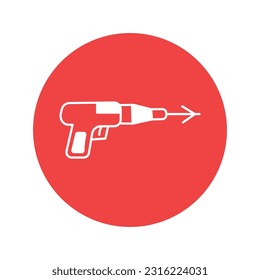 Icono de vector de pistón de punta con colores de fondo de moda que pueden editar o modificar fácilmente

