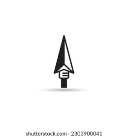 spearhead icon on white background