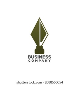 spearhead logo design vector, outdoor logo design, adventure vintage logo