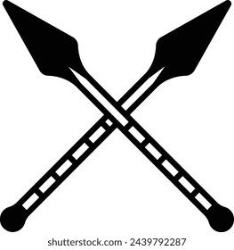 Spears glyph and line vector illustration