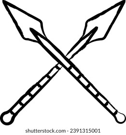Spears hand drawn vector illustration