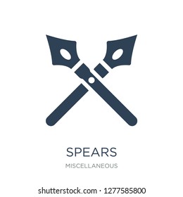 spears icon vector on white background, spears trendy filled icons from Miscellaneous collection, spears vector illustration