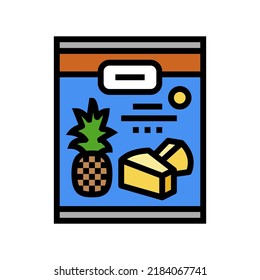 spears pineapple color icon vector. spears pineapple sign. isolated symbol illustration