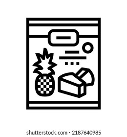 spears pineapple line icon vector. spears pineapple sign. isolated contour symbol black illustration