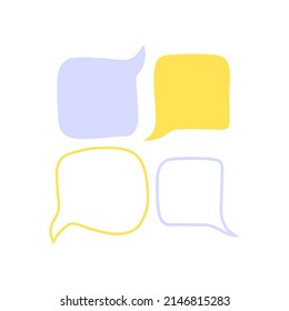 Espectro ilustración de conjunto de burbujas aislada en color azul amarillo blanco