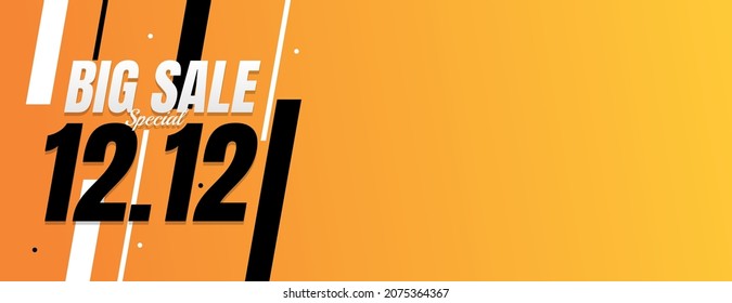 Special 12.12 sale banner or poster background with copy space