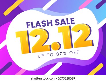 Special 12.12 Shopping Day with Super Sale Discount Poster or Banner Vector Illustration For Marketing Business Promotion Last Month of the Year