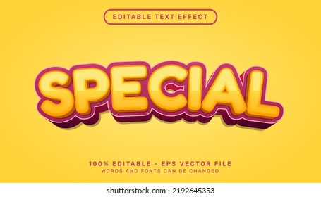 special 3d text effect with purple and steel color