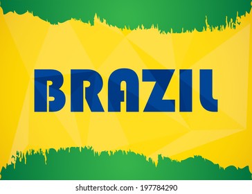 special abstract background in Brazil flag concept, eps10