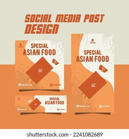special asian food menu poster or restaurant food menu flyer design