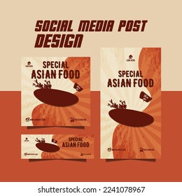 special asian food social media asian food flyer design