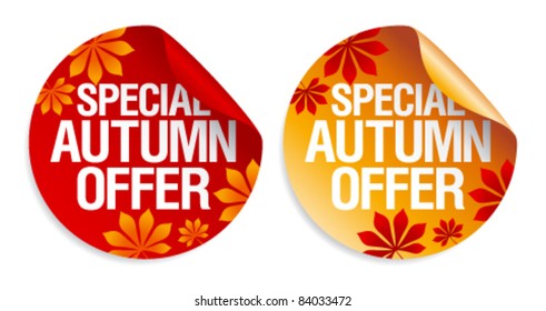 Special autumn offer stickers set.