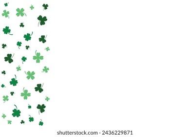 Special background of clovers with white background