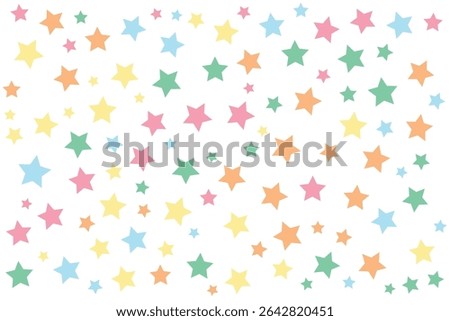 Special background of colored stars, white background