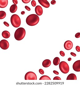 Fondo especial de los glóbulos rojos sobre el fondo blanco