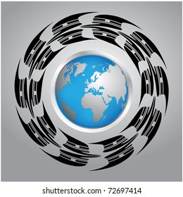 special background with tire design