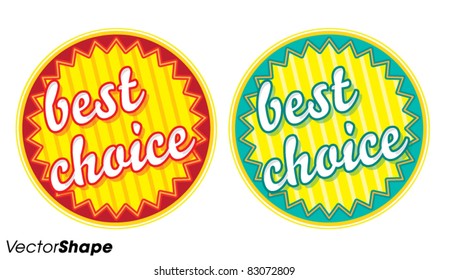 Special best choice seal sticker, quality service award concept, vector illustration