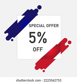 Special big sale up to 5% off. banner template design for media promotion and social media promotion