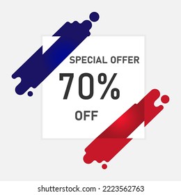 Special big sale up to 70% off. banner template design for media promotion and social media promotion