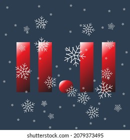 Special Black Friday Colored store tag. Big sales. Big letter 11.11. Price list for discounts, of an advertising campaign,  marketing sales, discount, banner unique offer. Vector illustration.