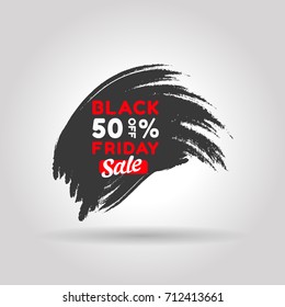 Special Black Friday Colored tag. This is the concept of the price list for discounts, of an advertising campaign, advertising marketing sales, 50 % Off discount, a unique offer. Vector illustration.