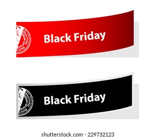 special black friday labels with stamp