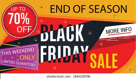 Special Black Friday sale inscription design template. Big offer Black Friday banner. Vector illustration.